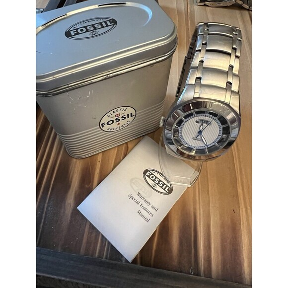RARE GENUINE 42 MM SS FOSSIL ARKITEKT FS-4109 MENS AUTOMATIC WRISTWATCH - Picture 1 of 6